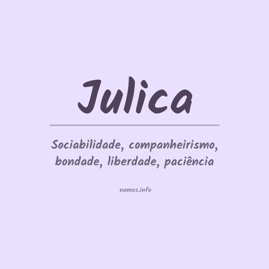 Significado do nome Julica