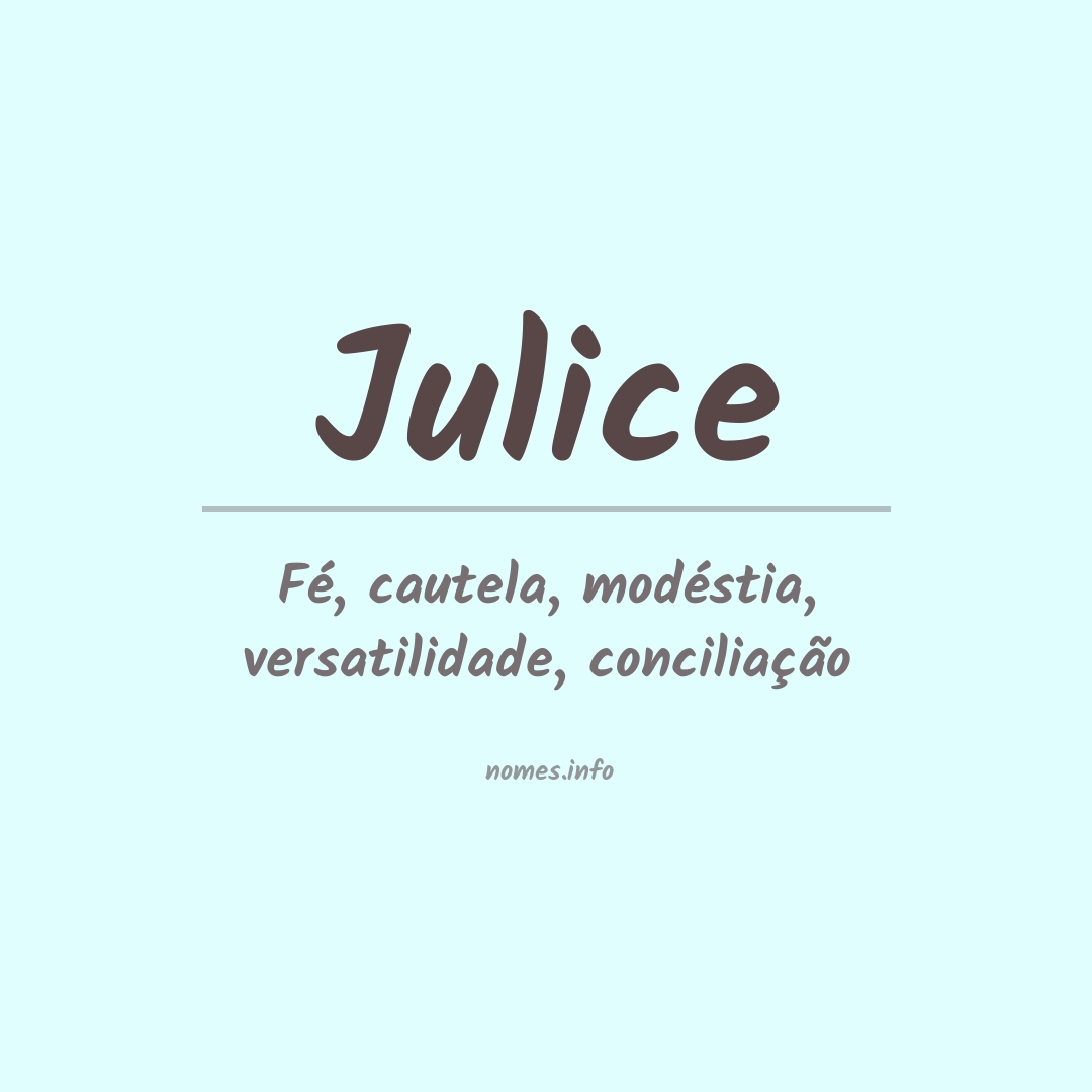 Significado do nome Julice