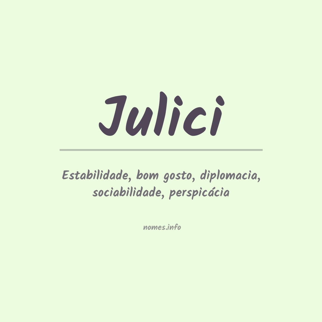 Significado do nome Julici