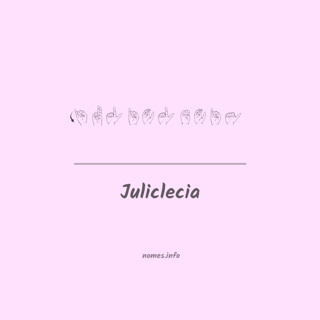 Juliclecia em Libras