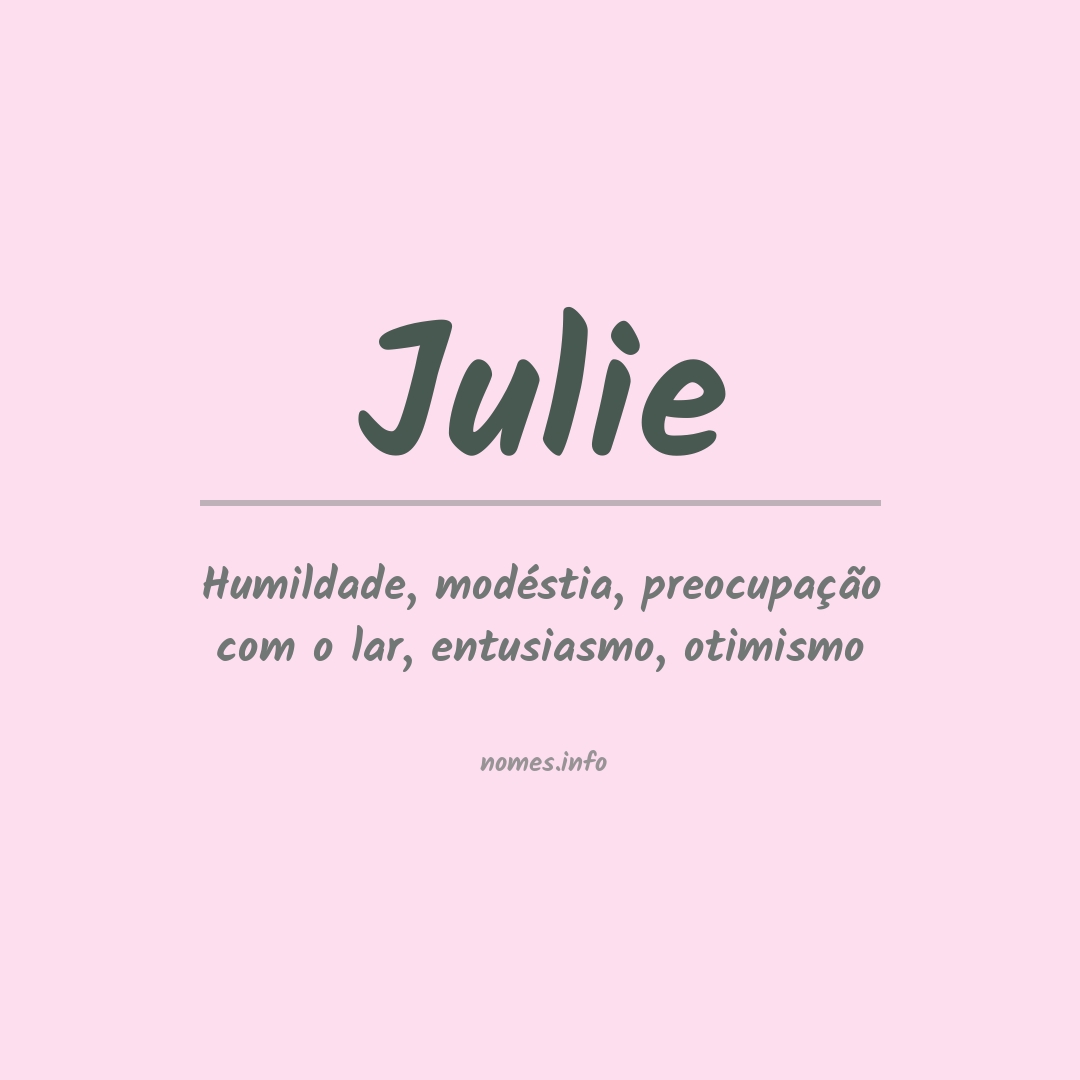 Significado do nome Julie