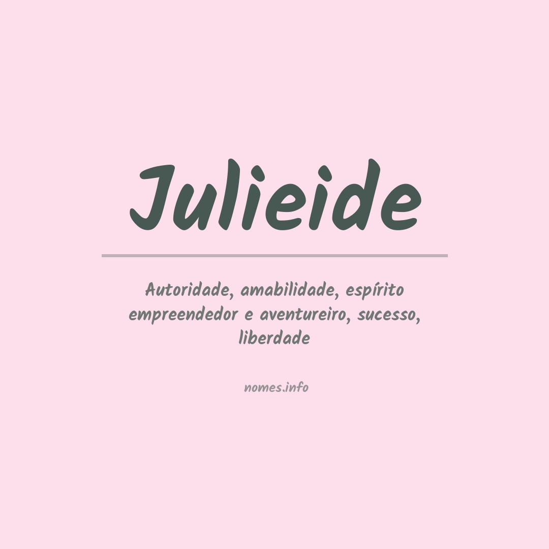 Significado do nome Julieide