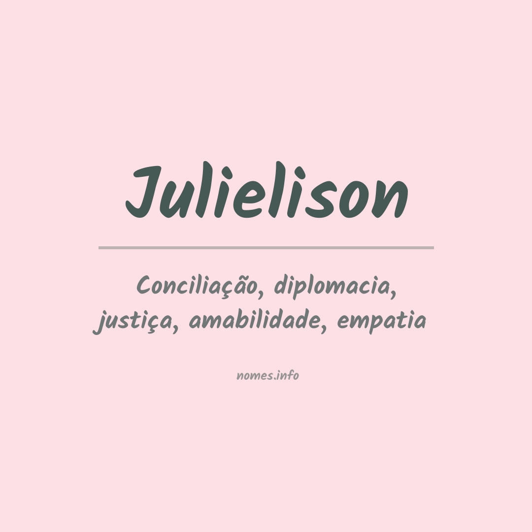 Significado do nome Julielison