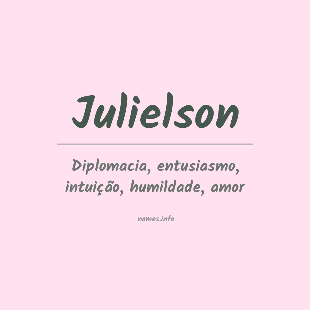 Significado do nome Julielson