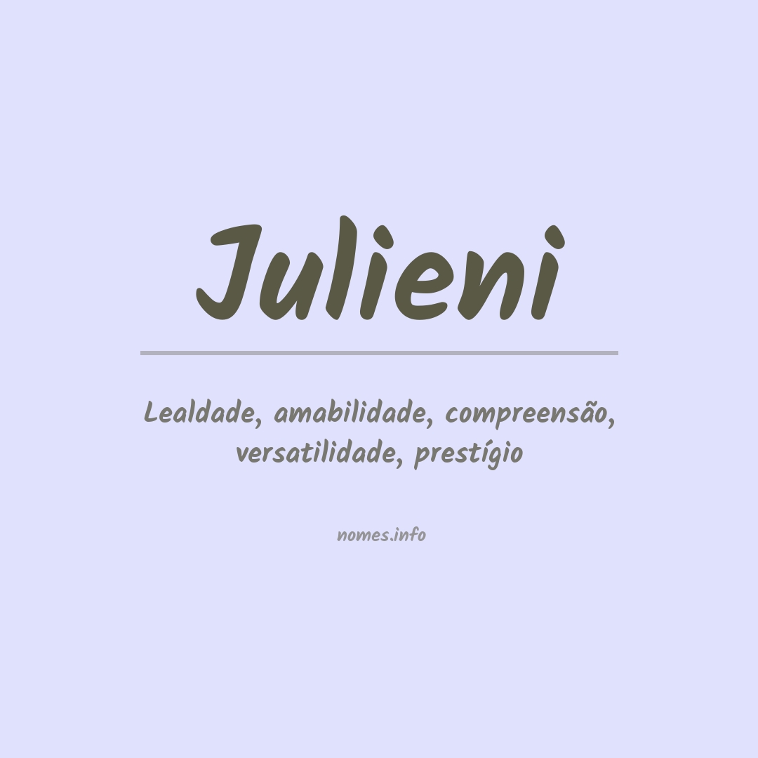 Significado do nome Julieni
