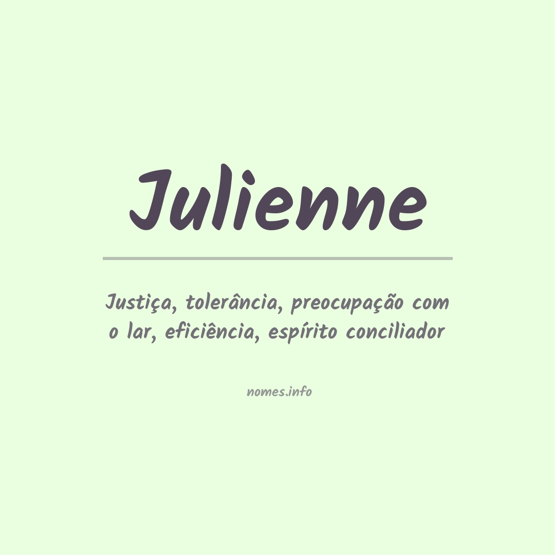 Significado do nome Julienne