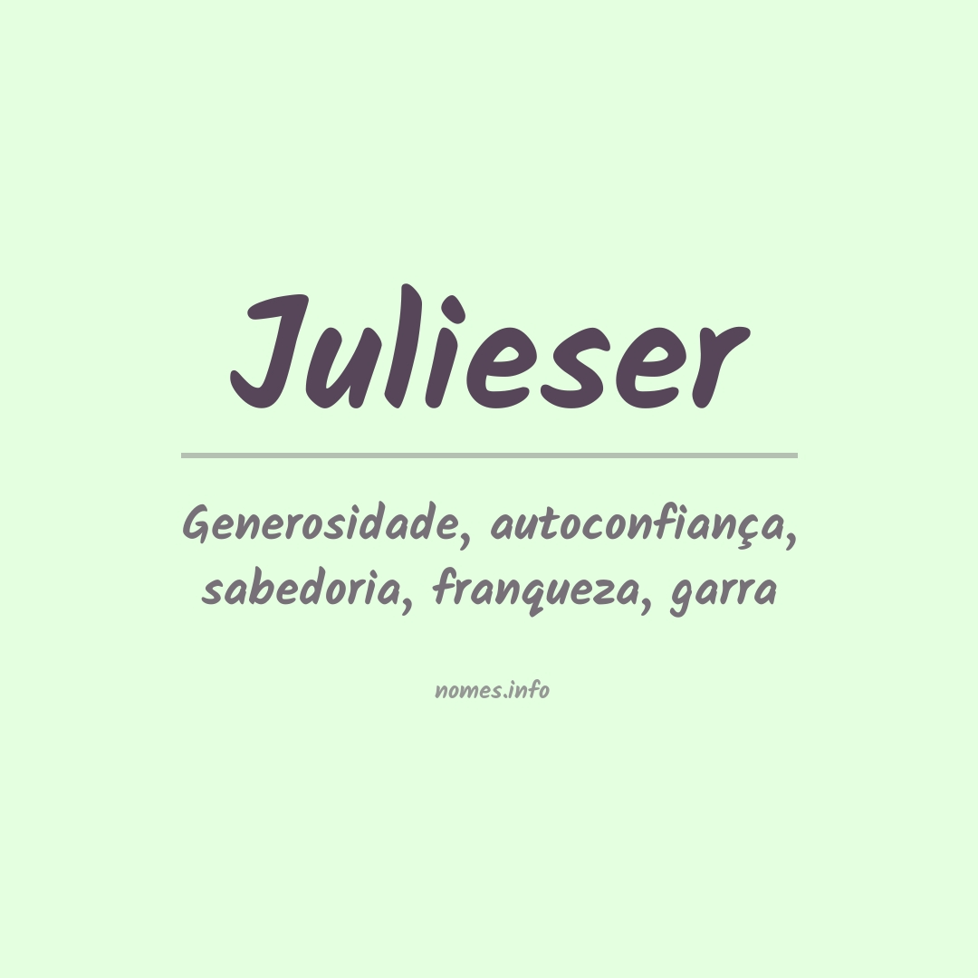 Significado do nome Julieser