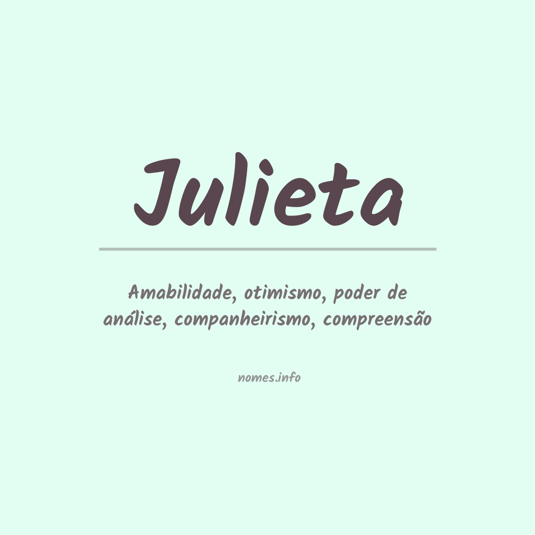 Significado do nome Julieta