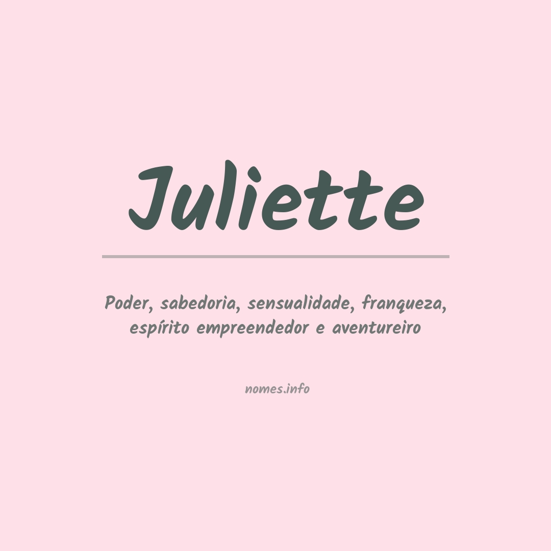 Significado do nome Juliette