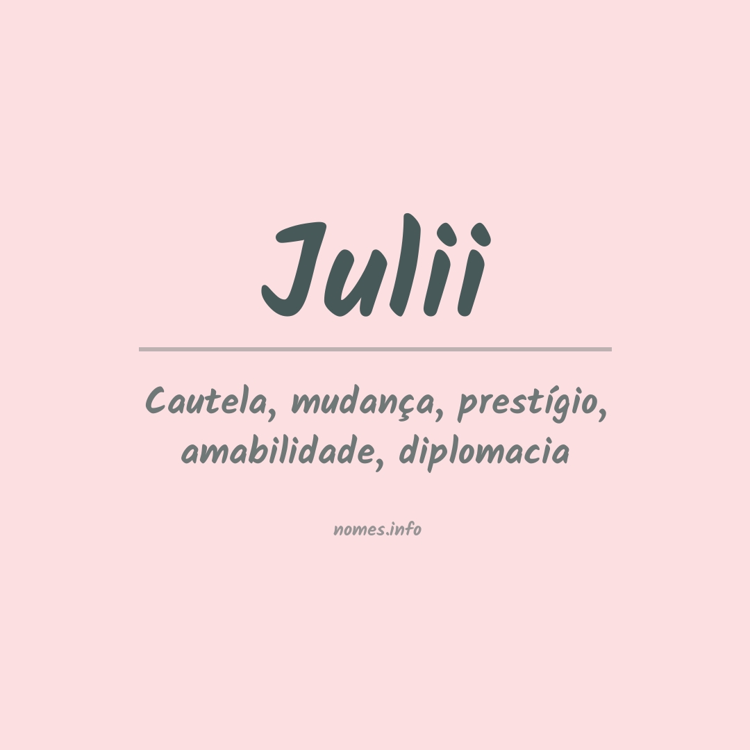 Significado do nome Julii