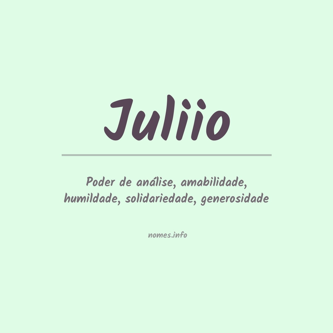Significado do nome Juliio