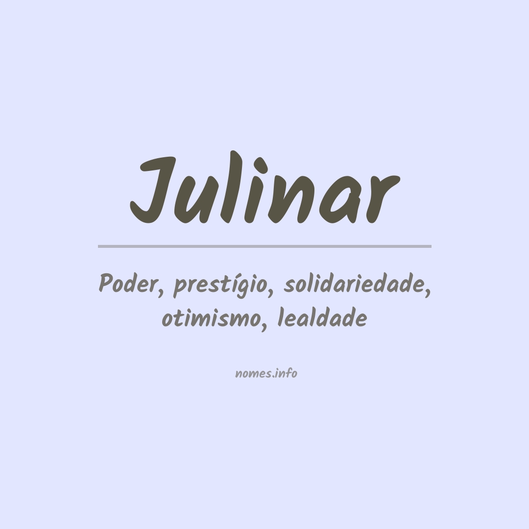 Significado do nome Julinar