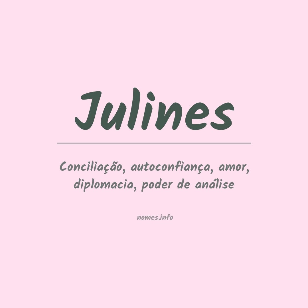 Significado do nome Julines