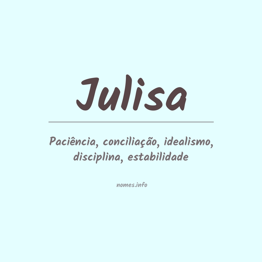 Significado do nome Julisa