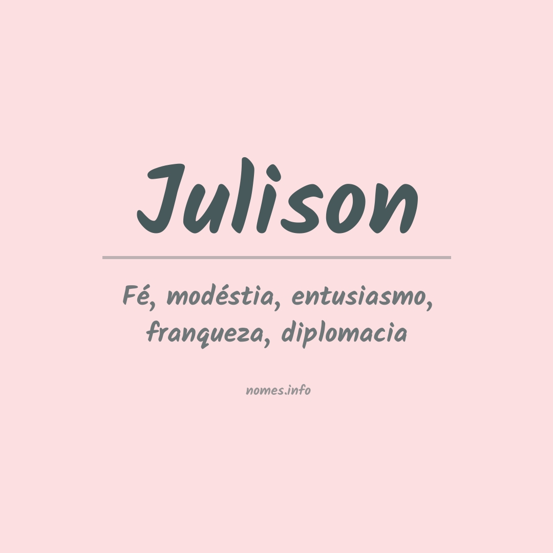 Significado do nome Julison