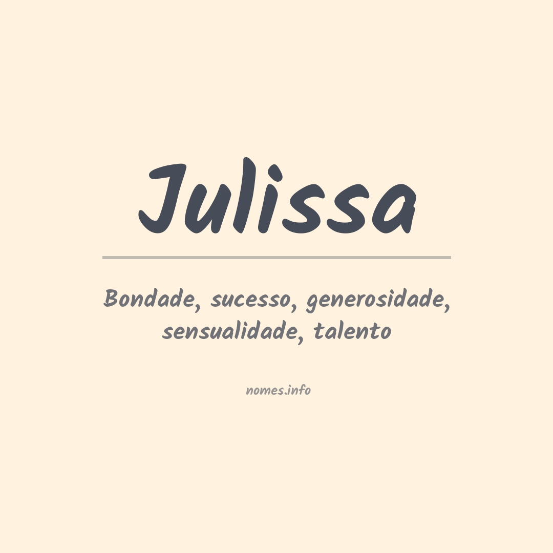 Significado do nome Julissa