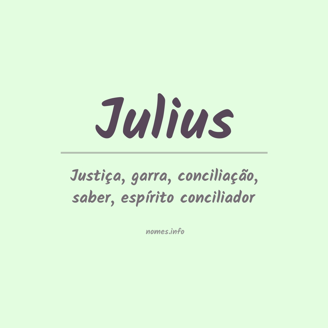 Significado do nome Julius