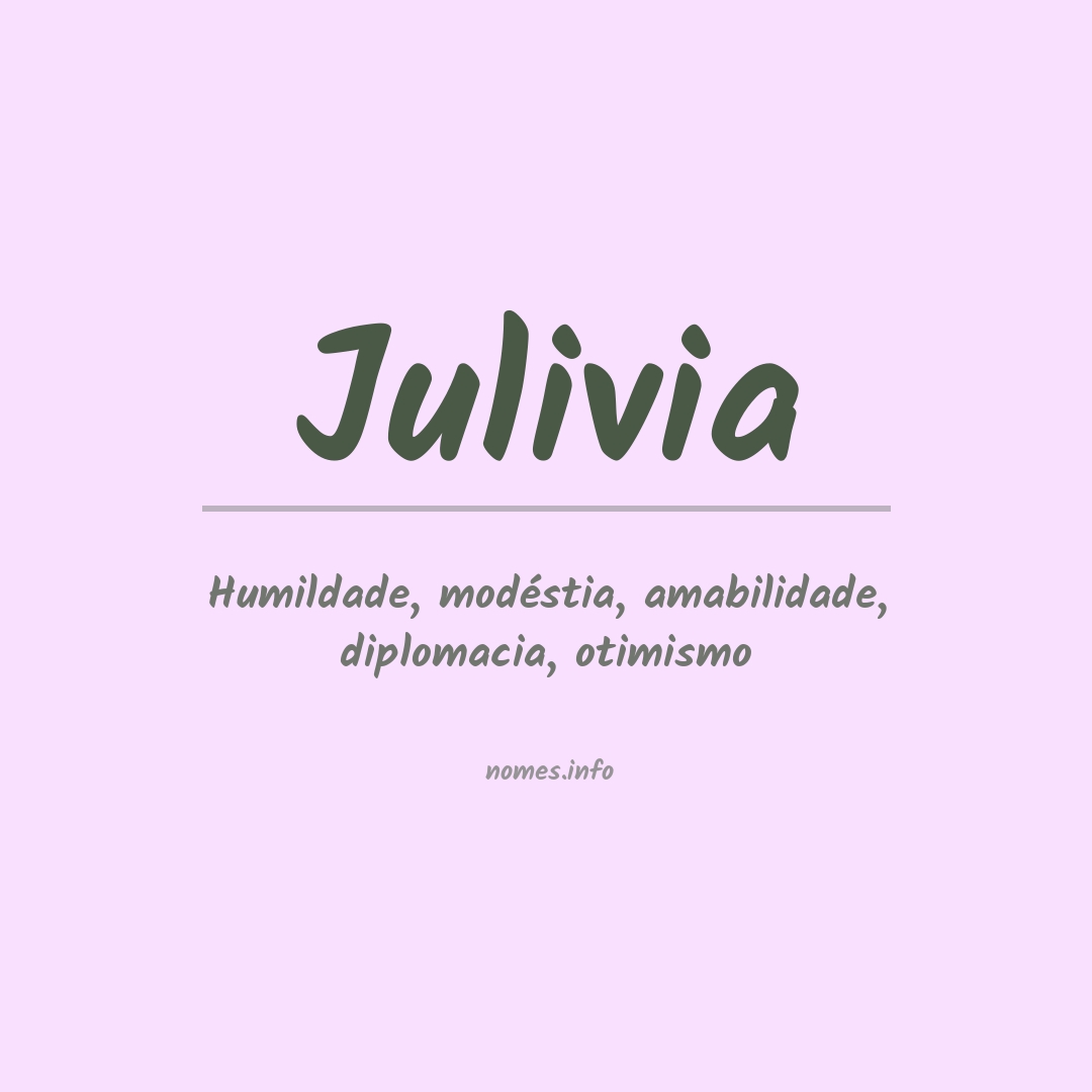 Significado do nome Julivia