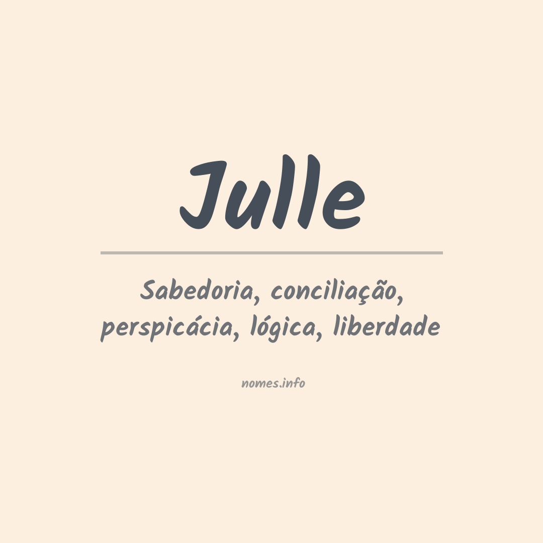 Significado do nome Julle