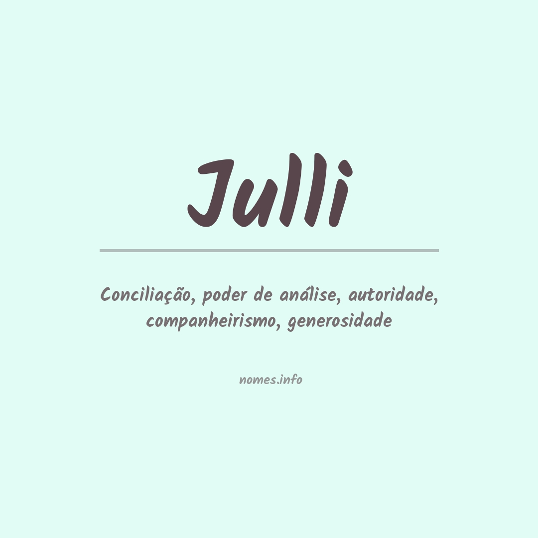 Significado do nome Julli