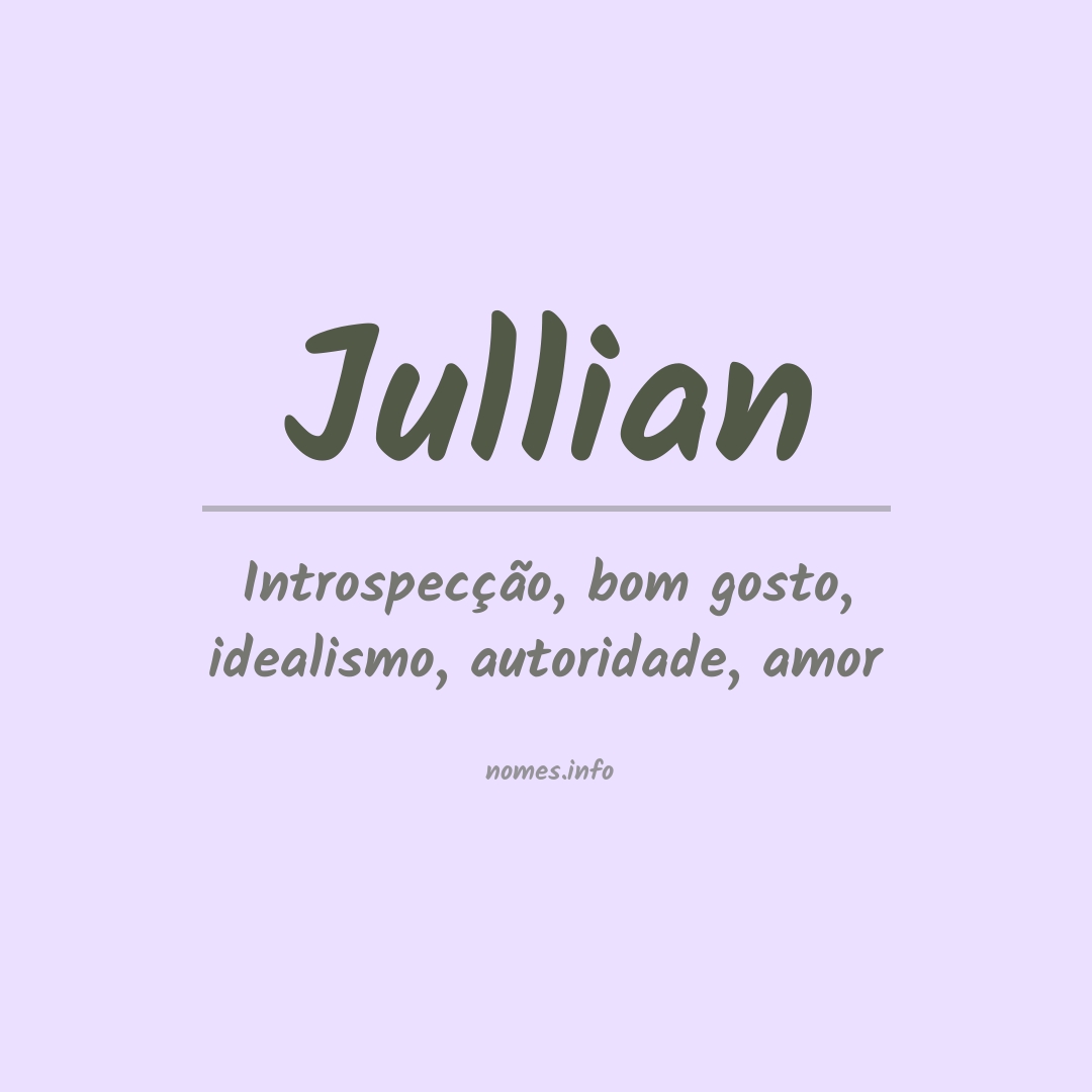 Significado do nome Jullian