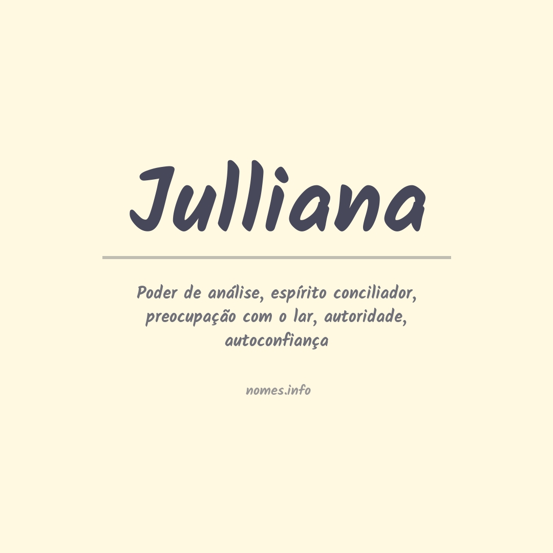 Significado do nome Julliana