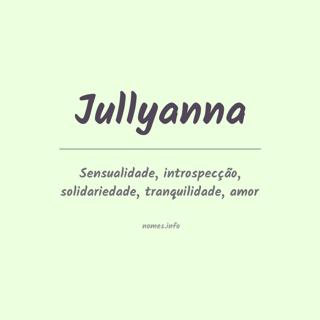 Significado do nome Jullyanna