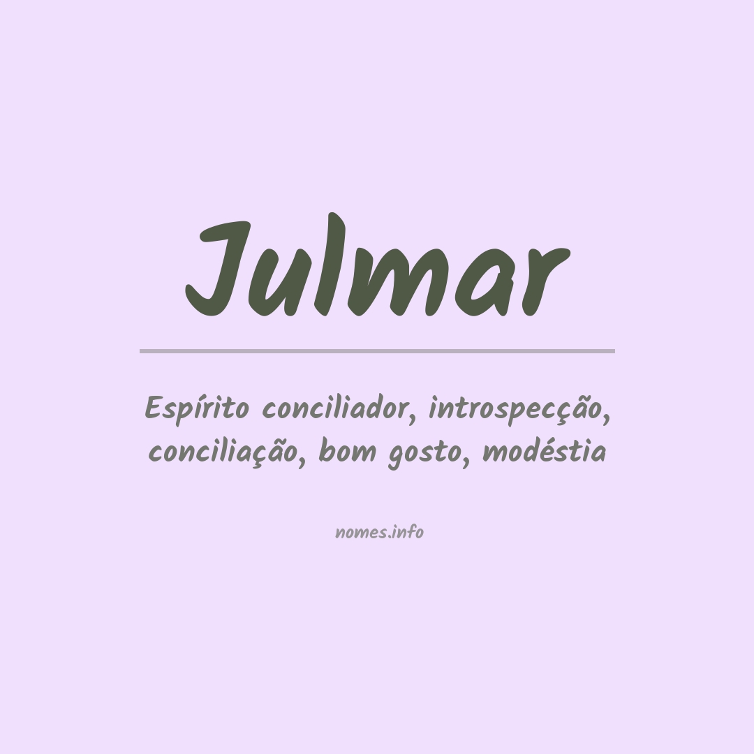 Significado do nome Julmar