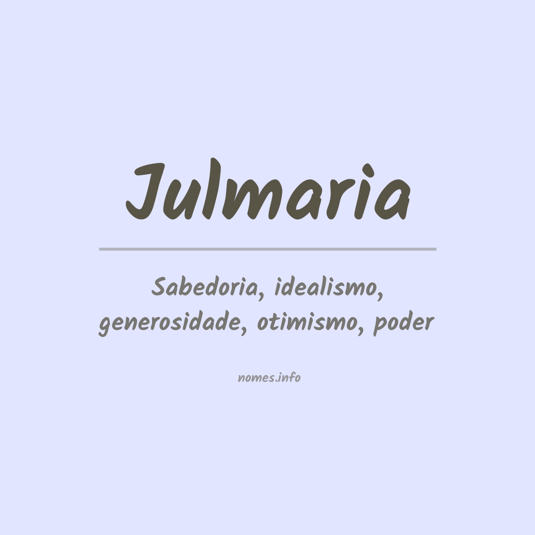 Significado do nome Julmaria