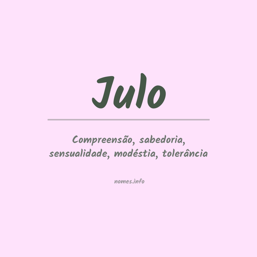 Significado do nome Julo