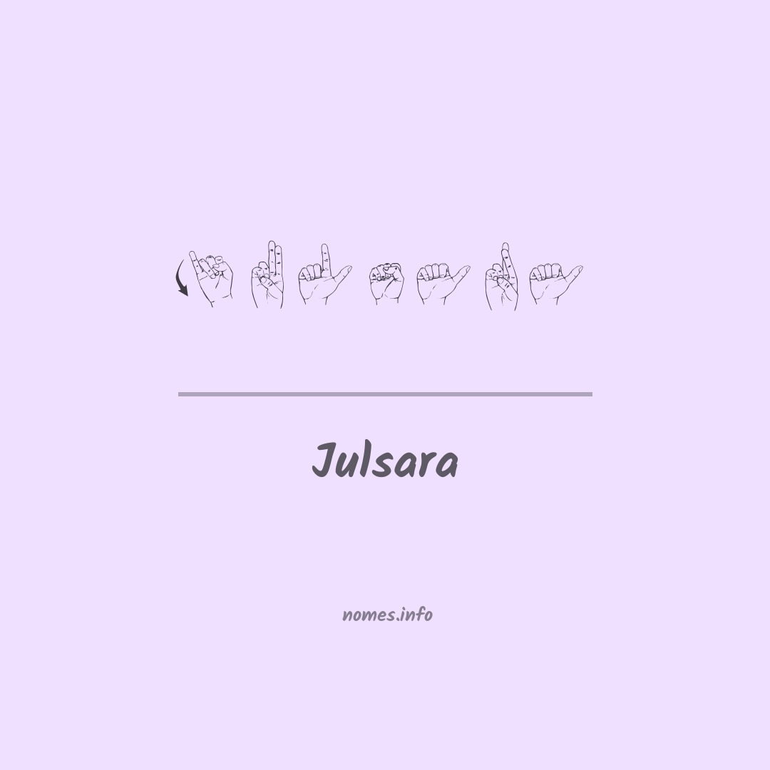 Julsara em Libras