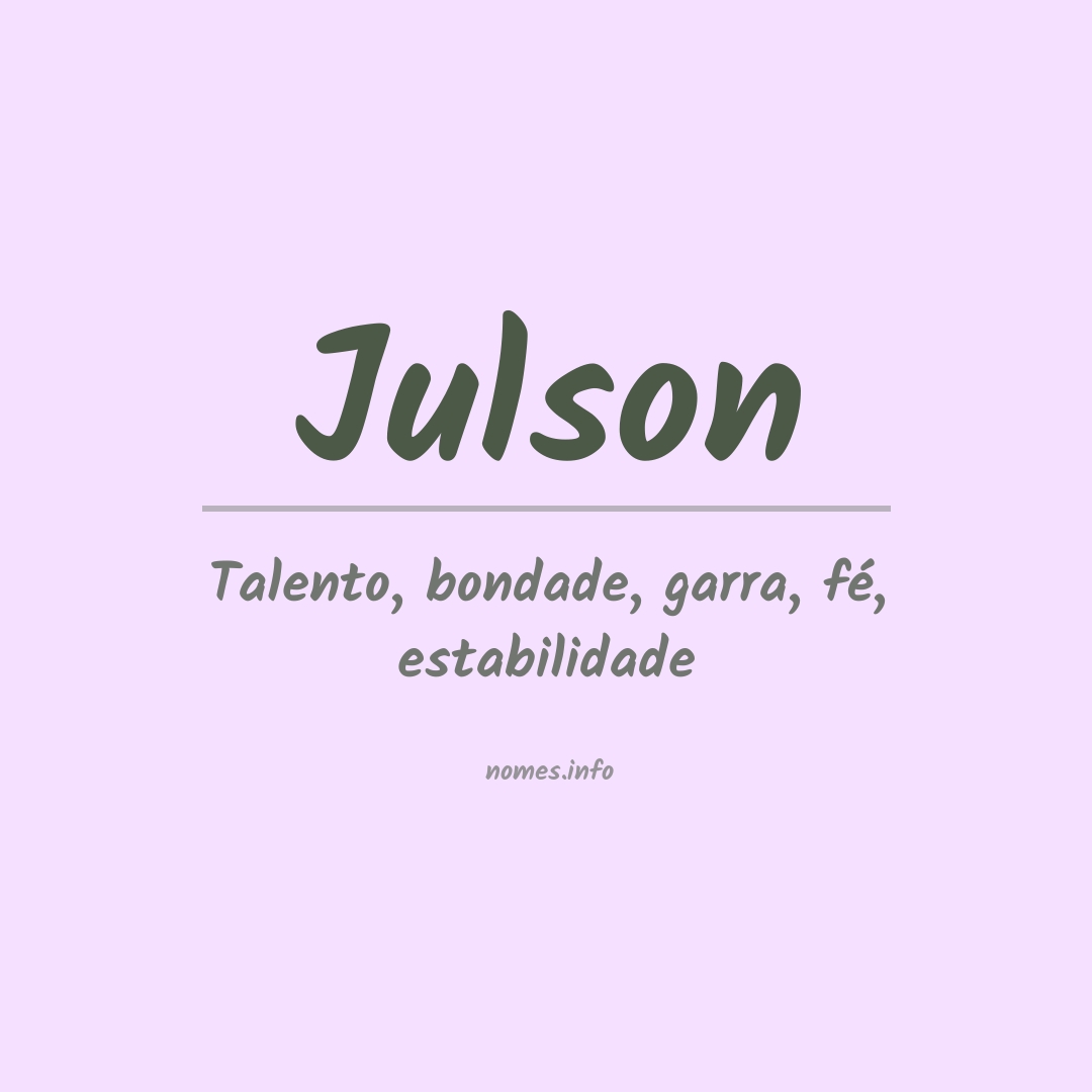 Significado do nome Julson