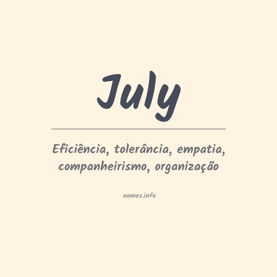 Significado do nome July