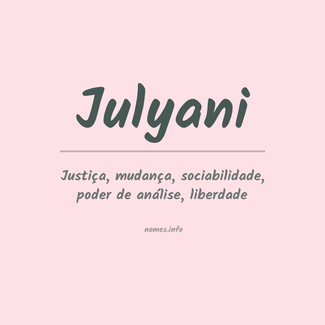 Significado do nome Julyani