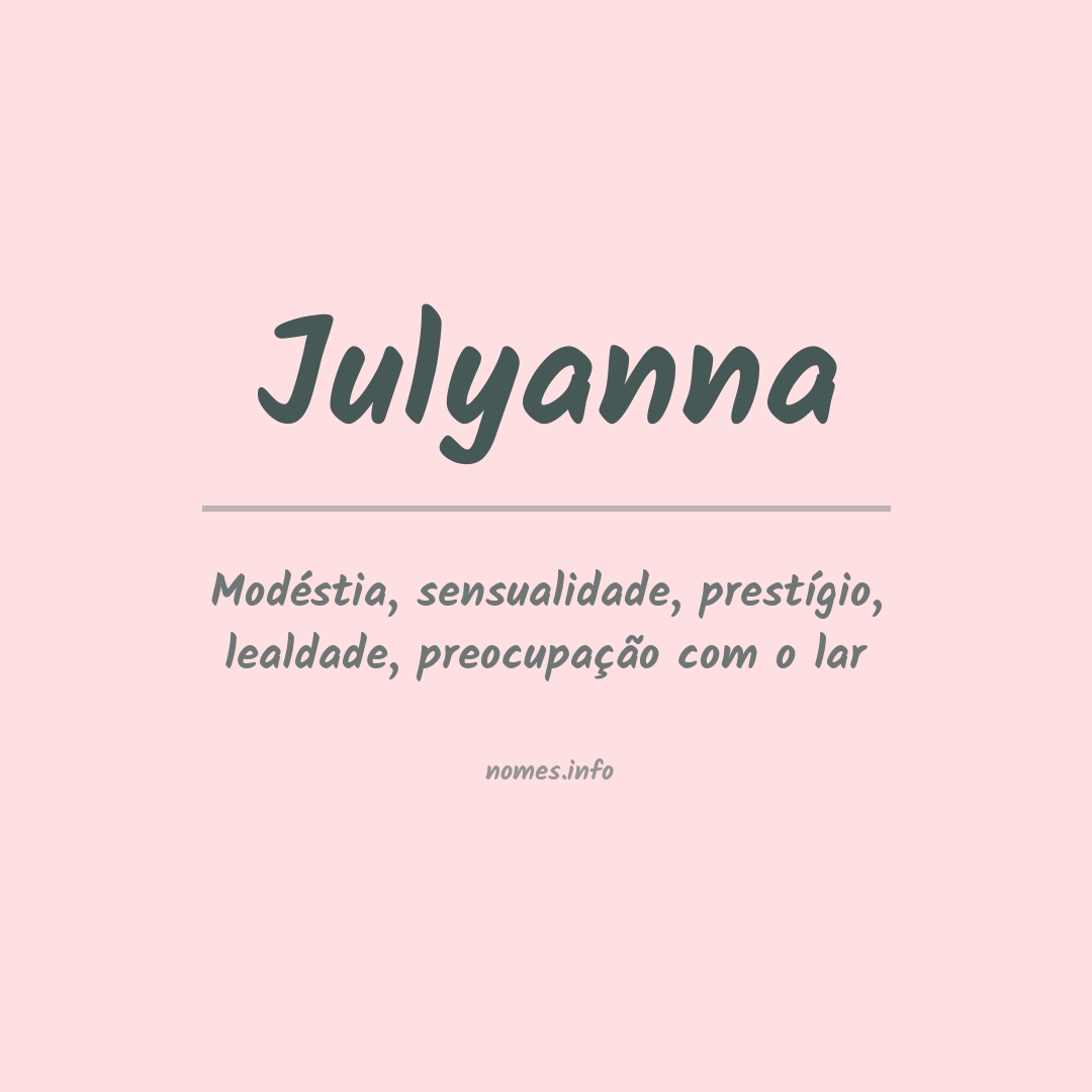 Significado do nome Julyanna