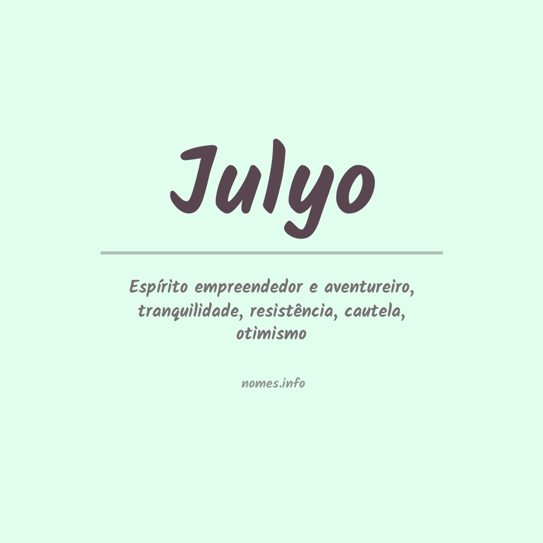 Significado do nome Julyo