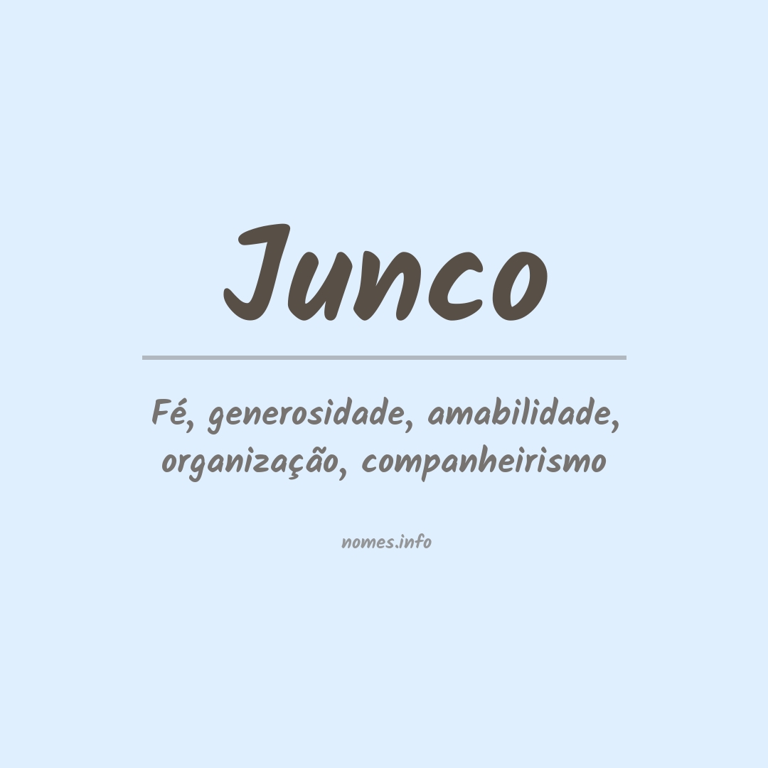 Significado do nome Junco