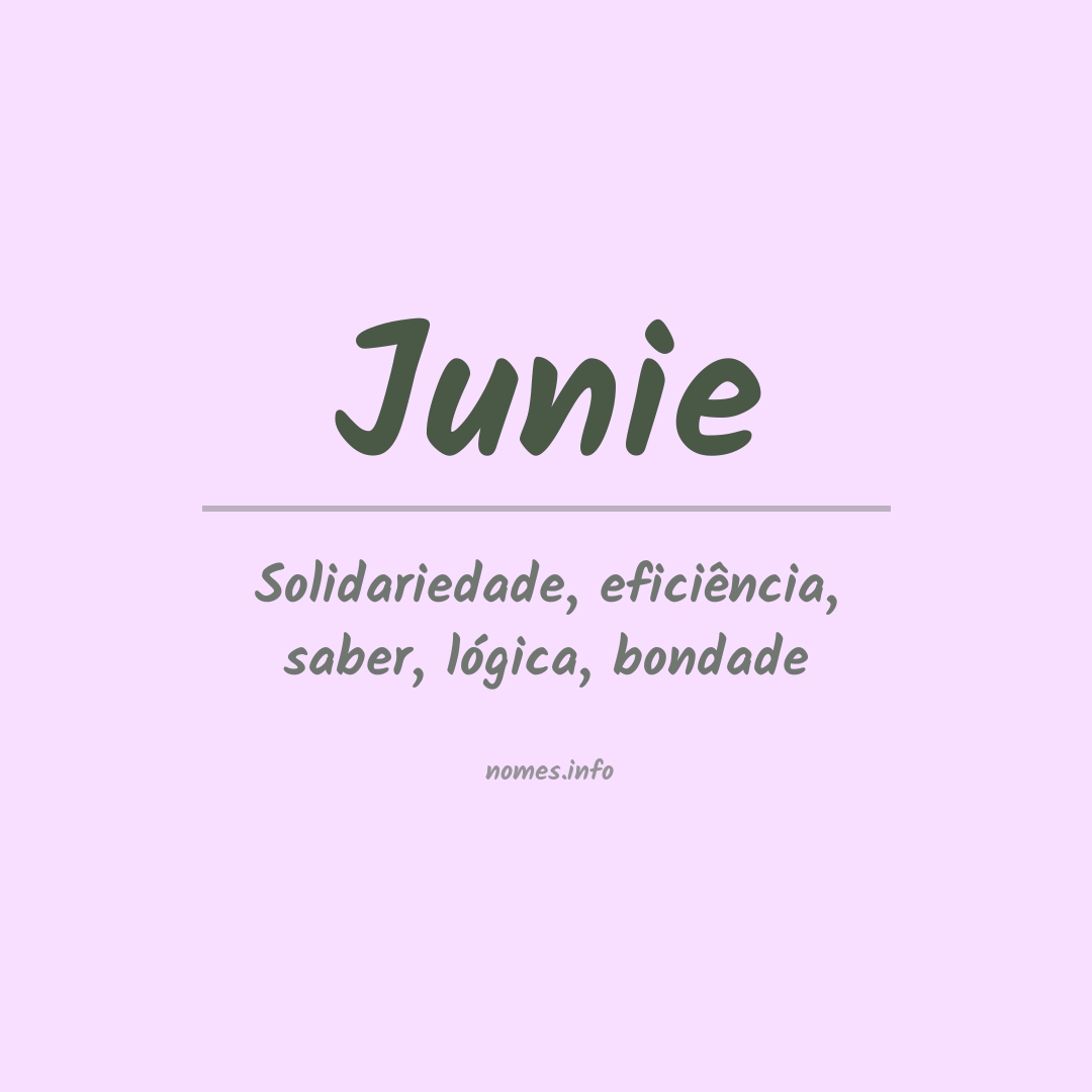 Significado do nome Junie