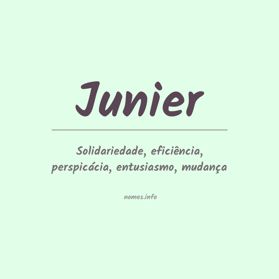 Significado do nome Junier