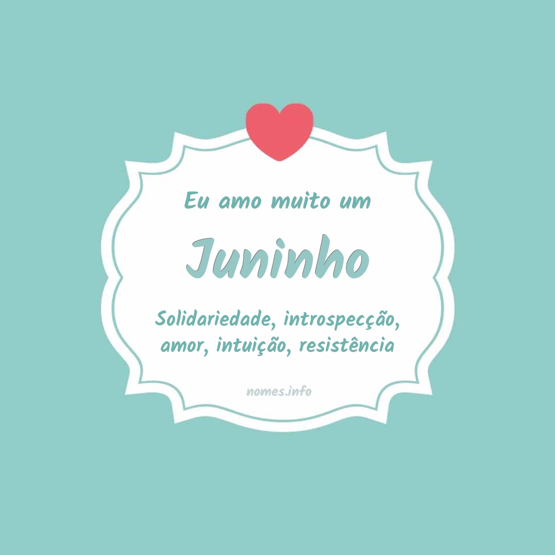 Eu amo muito Juninho