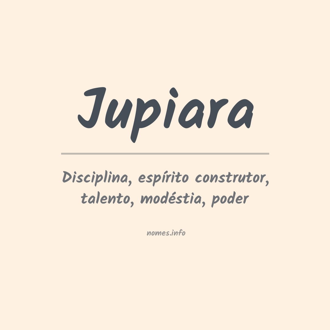 Significado do nome Jupiara