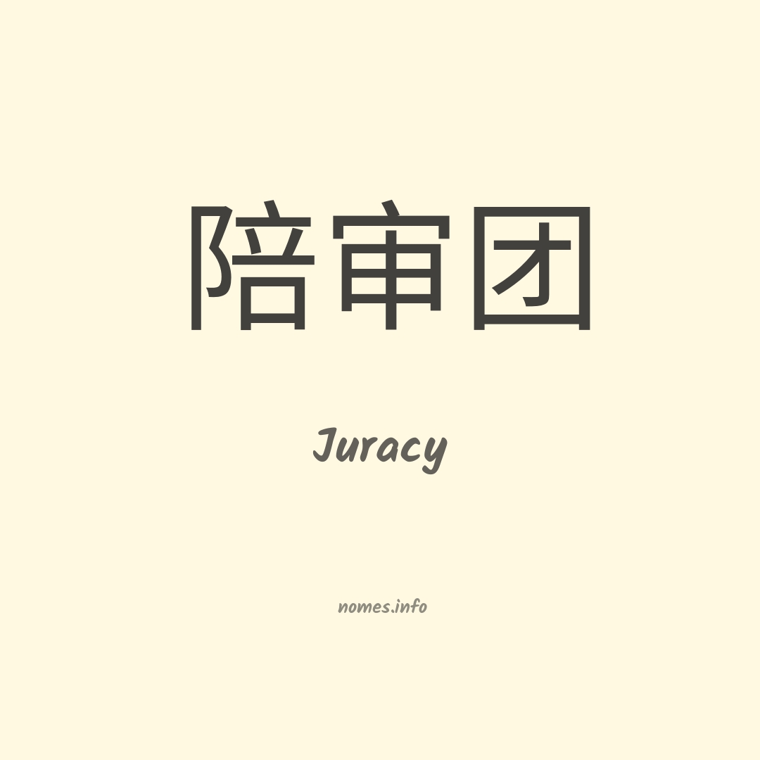 Juracy em chinês