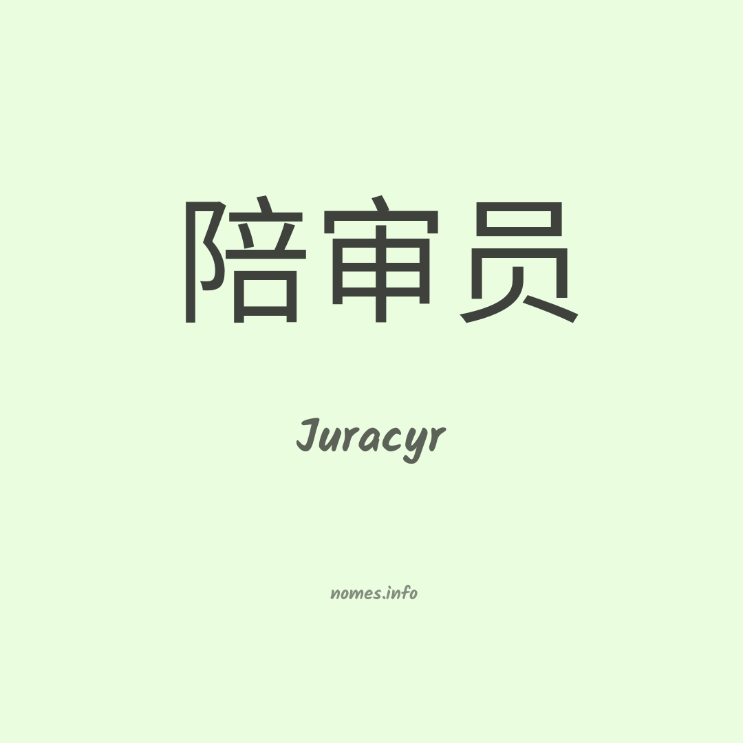 Juracyr em chinês