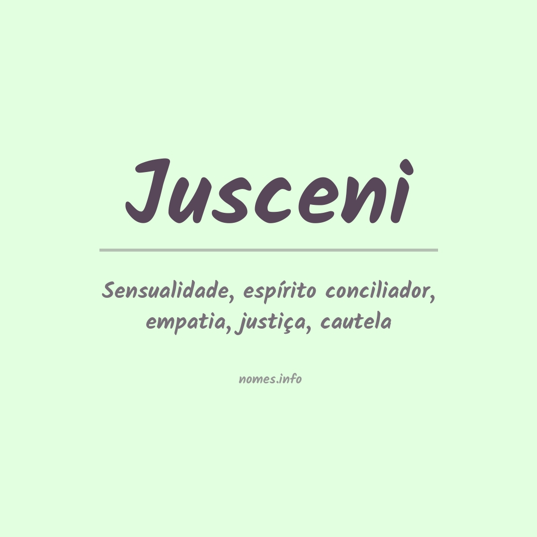Significado do nome Jusceni