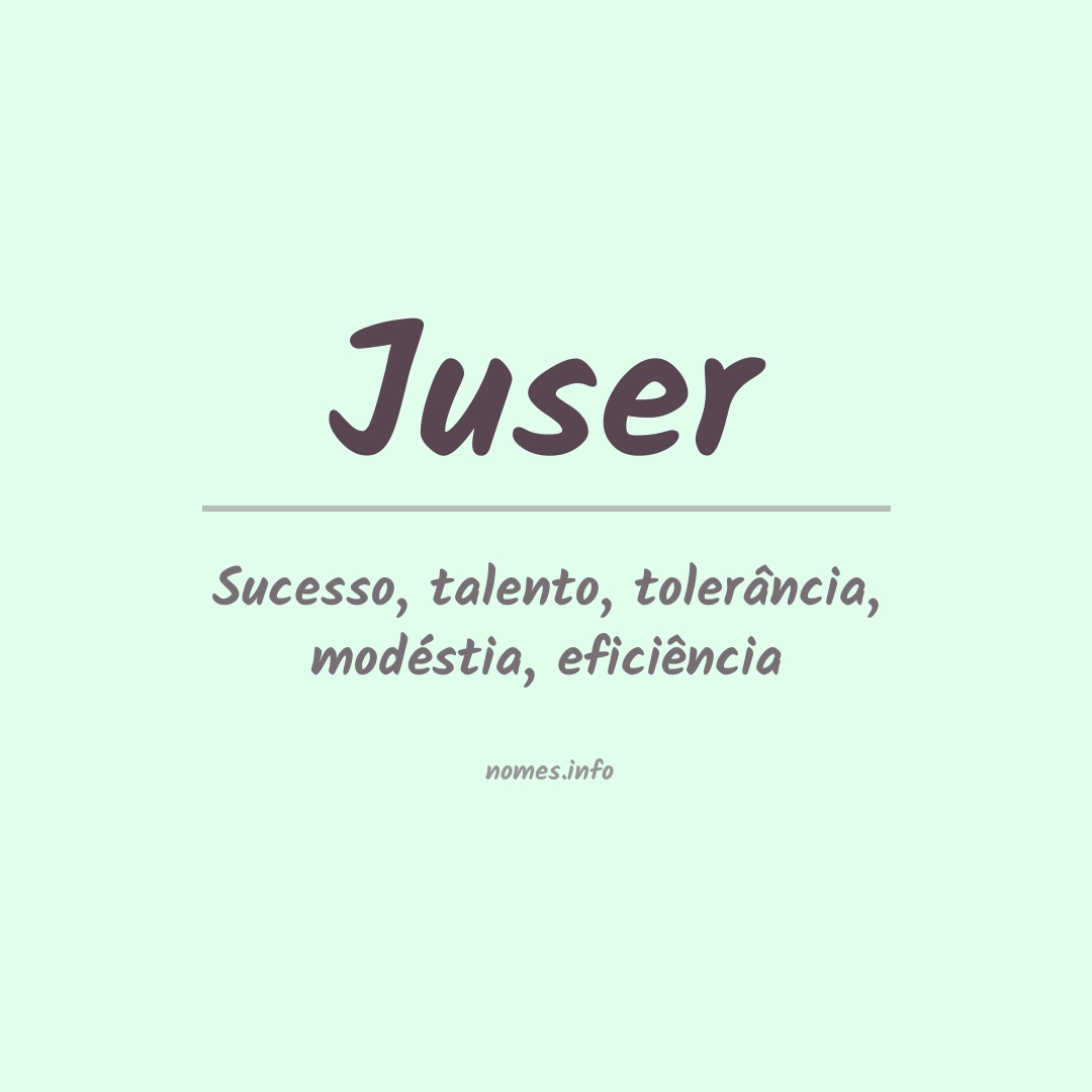Significado do nome Juser
