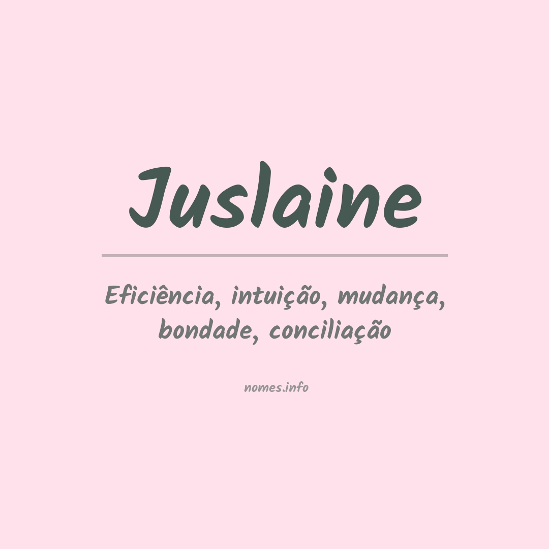 Significado do nome Juslaine