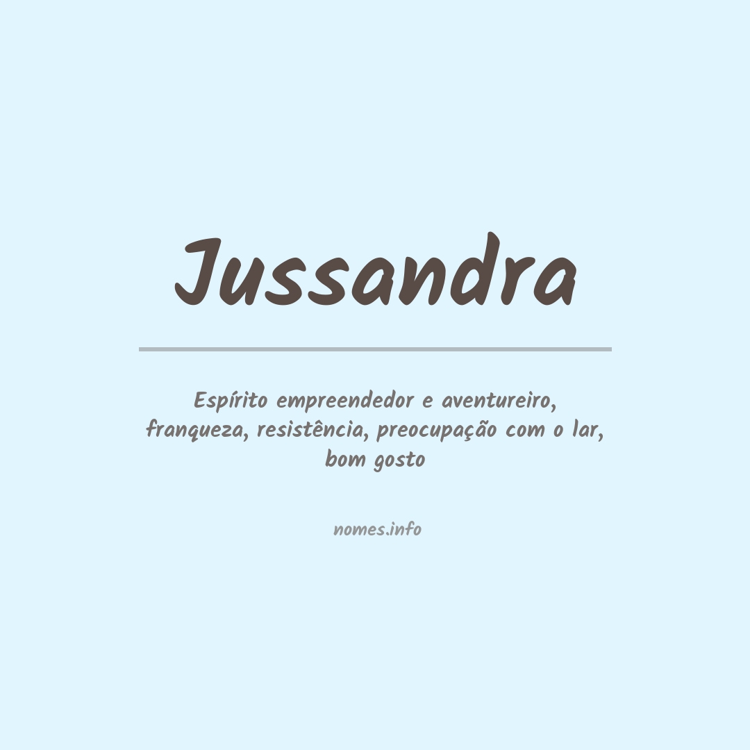 Significado Do Nome Jussandra