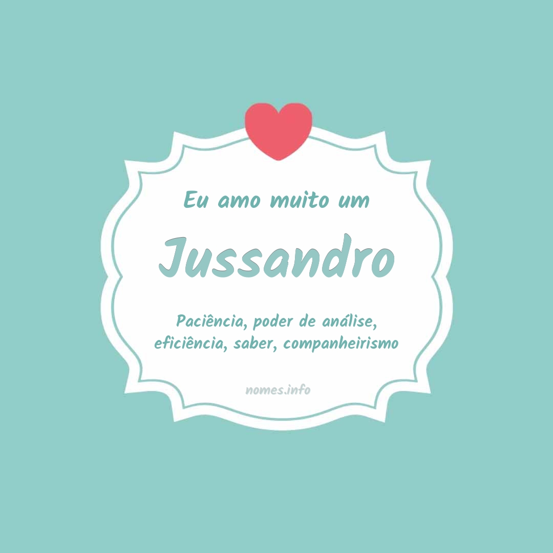 Eu amo muito Jussandro