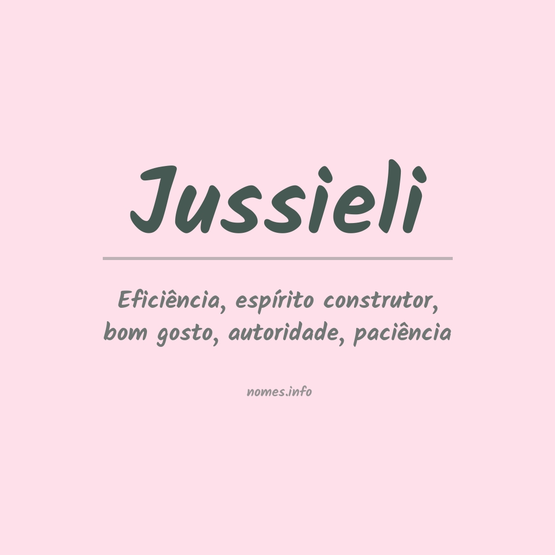 Significado do nome Jussieli