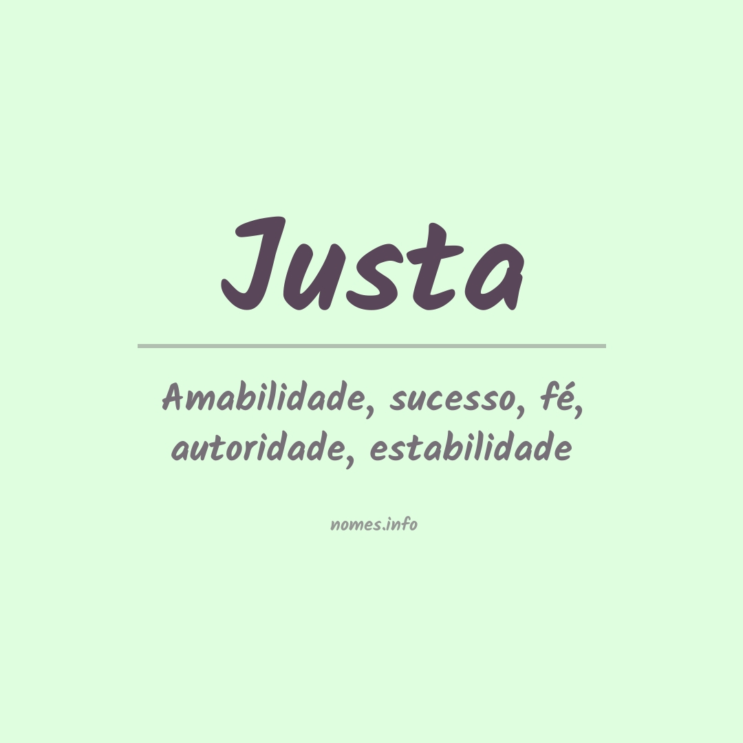 Significado do nome Justa